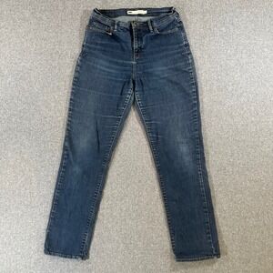 Levi's Jeans Womens 10 512 Perfectly Slimming Straight Leg Dark Blue GOOD